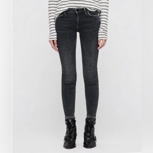 All Saints Mast Ankle TY Jeans | Size W28 | 
Dark Gray Wash | Raw hem